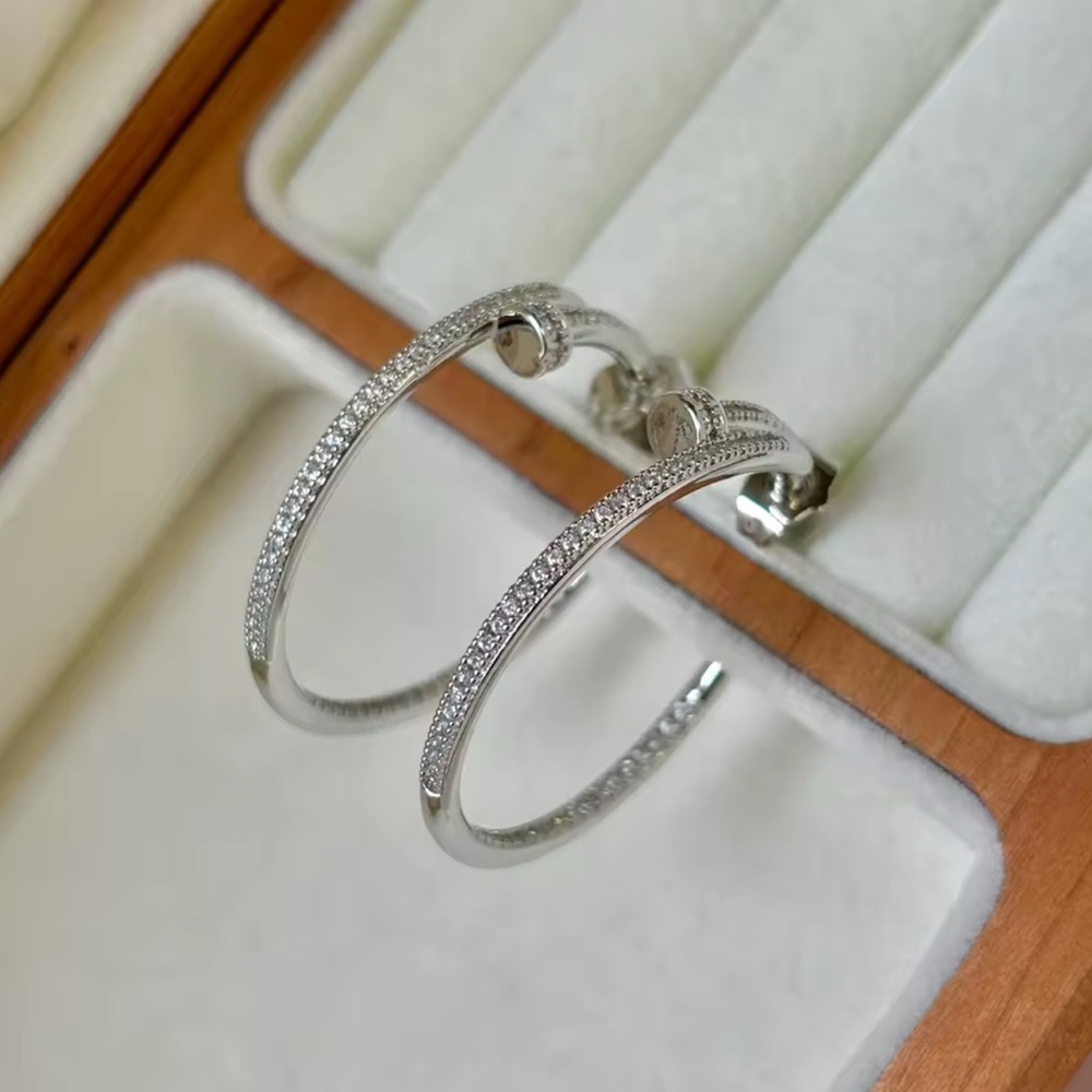 Elegant Silver Hoop Earrings